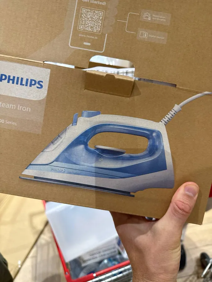 утюг паровой Philips, синий