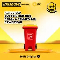 бак для мусора 120 л с педалью, жёлтый