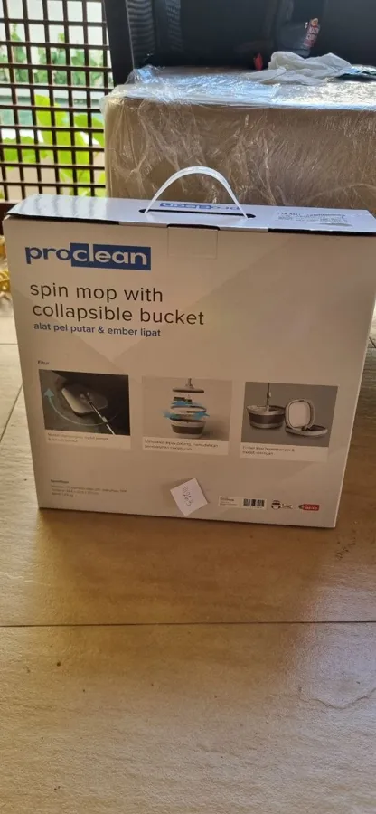 швабра ProClean с отжимом и складным ведром