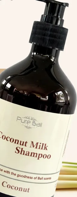 шампунь Coconut Milk — амéнити, флакон 500 мл с помпой (янтарный/белый) или канистра 5 кг на долив